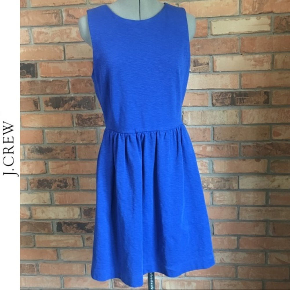 J.Crew A-line Blue Sleeveless Dress